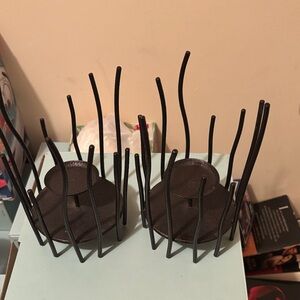 PartyLite Black Metal Candle Holders